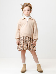 платье  для девочки  КР 5962/бежевый С074 к665