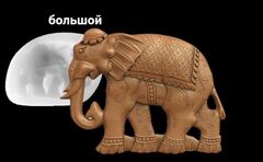 Силиконовый молд № 323 Слон большой левый