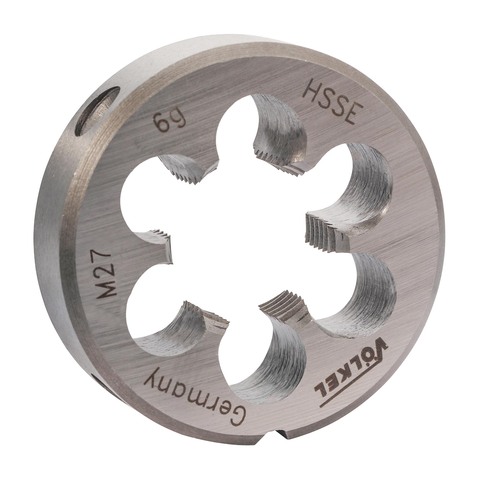Плашка М27х3,0 DINEN22568 HSSE 6g 65х25мм Volkel 57476
