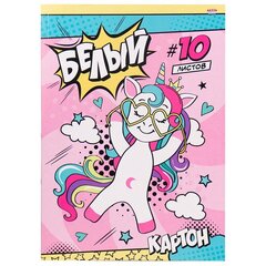 
          Картон белый Проф-Пресс,193*280мм., мелованный, 10 листов, КБС, "Единорог в очках"