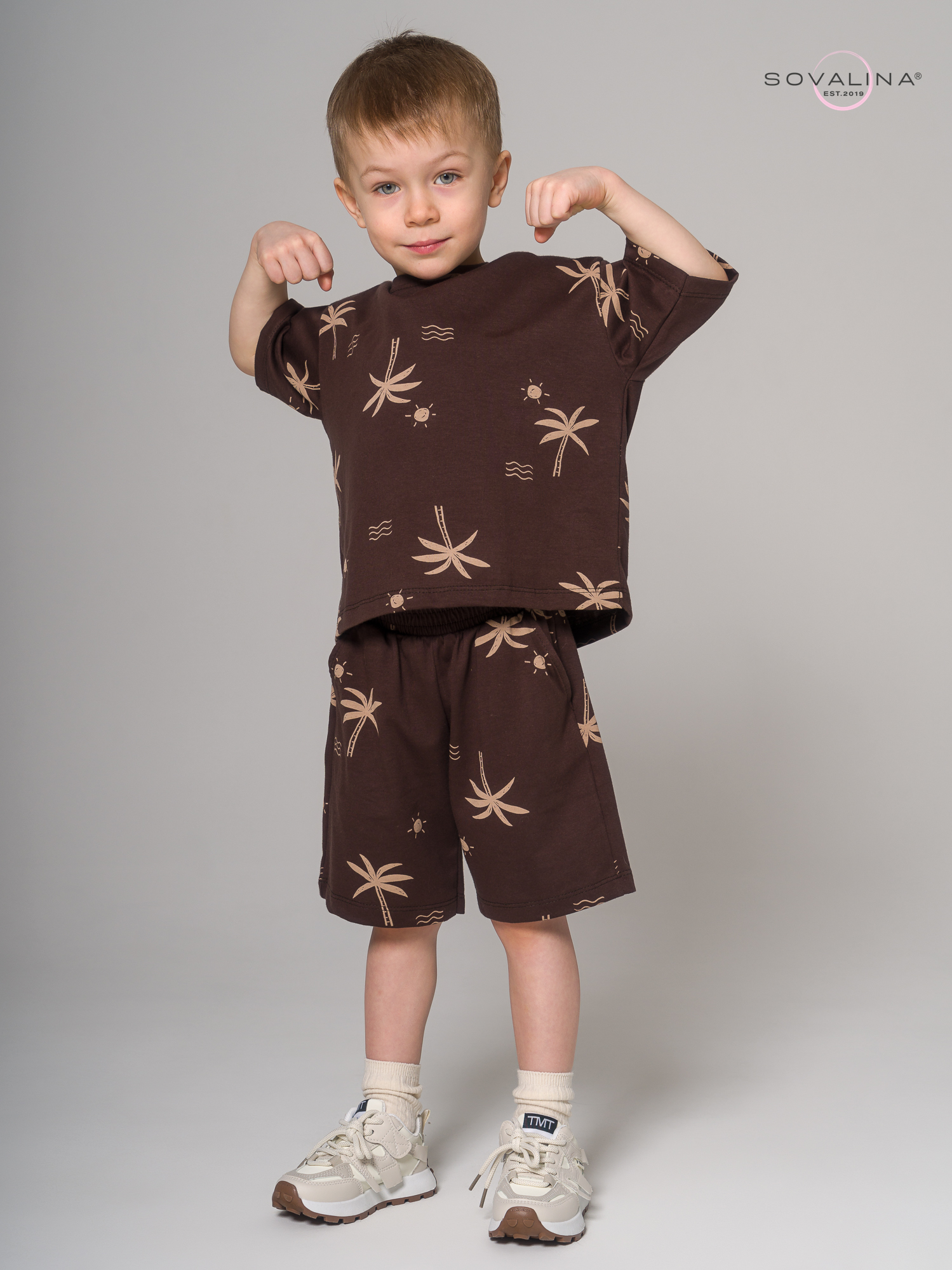 Костюм Light men пальмы коричневые MAX