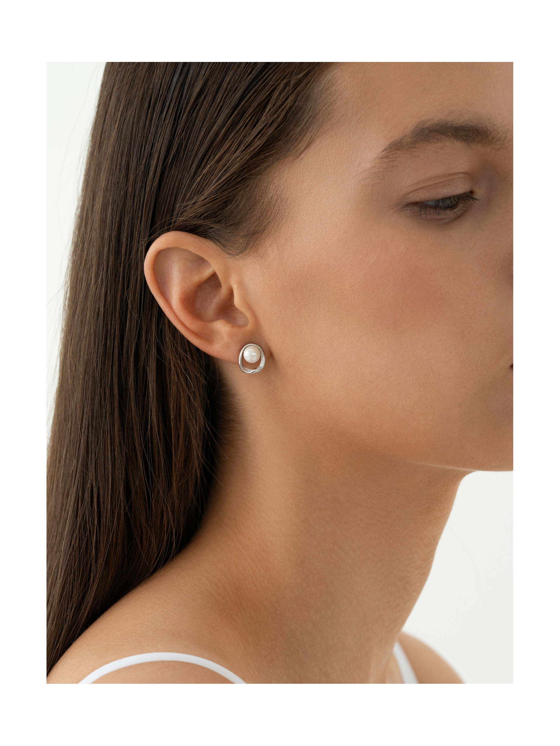 Серьги Континент с жемчугом