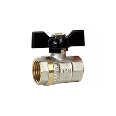 ViEiR шаровой кран ВР бабочка 3/4" желтый (VR205-02)
