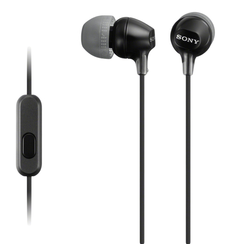 MDR-EX15AP B наушники Sony с микрофоном, черные