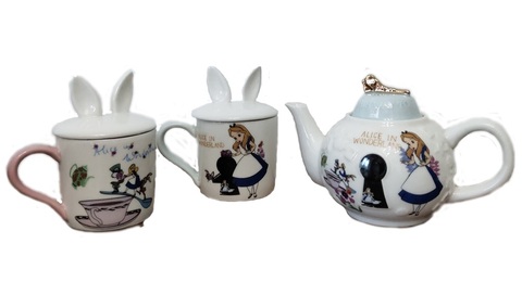 Алиса в стране чудес чайный набор чайник чашки