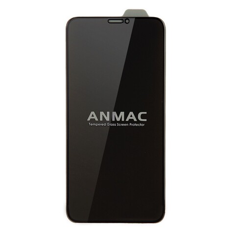Защитное стекло 9H HD Privacy ANMAC для iPhone X, Xs, 11 Pro (Антишпион) (Черная рамка)