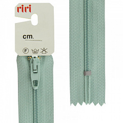 Молния пластиковая брючная неразъемная (Riri, пластик, Мятно-серая тесьма 79855, 18)