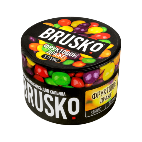 Бестабачная смесь для кальяна BRUSKO 50г STRONG - Фруктовое Драже