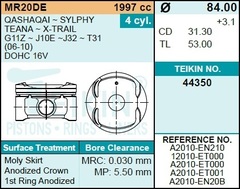 Поршень двигателя TEIKIN 44350 STD (4шт/упак)