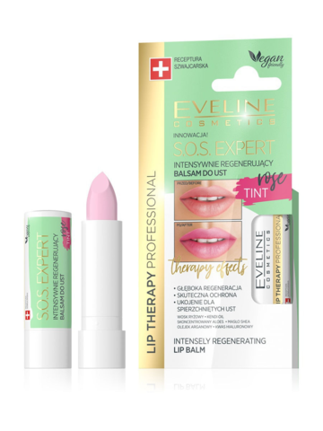 EVELINE Бальзам для губ Интенсивно регенерирующий ROSE TINT Lip Therapy Professional S.O.S. EXPER