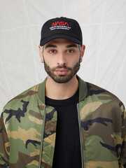 Бейсболка Alpha Industries Nasa Worm Logo Cap Black (Черная)