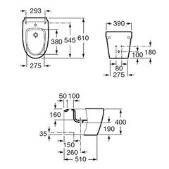 БИДЕ НАПОЛЬНОЕ ROCA KHROMA