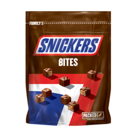 Snickers Bites Шоколадные конфеты Сникерс с арахисом и карамелью 119 гр