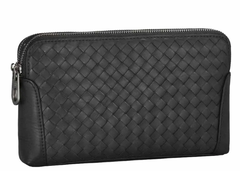 Клатч Bottega Veneta Intrecciato черный