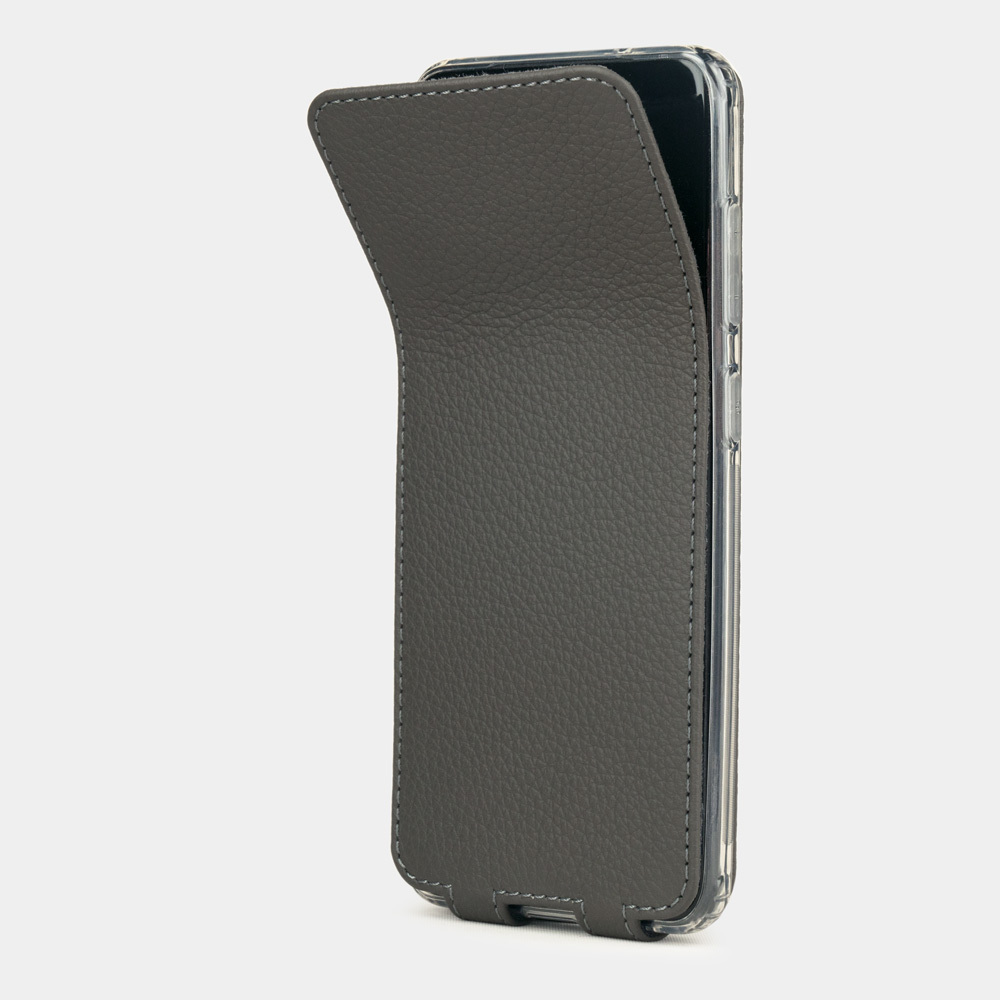 Чехол для Samsung Galaxy S20 из натуральной кожи теленка, серого цвета