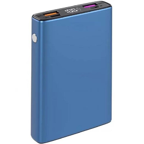 Внешний аккумулятор TFN Steel Mini LCD PD, 10000mAh, синий (TFN-PB-274-BL)