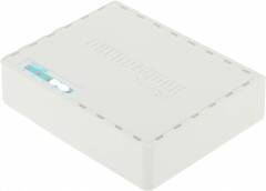 MikroTik hEX PoE lite with 650MHz CPU, 64MB RAM, 5xLAN (four with PoE out), USB, RouterOS L4, plastic case and PSU