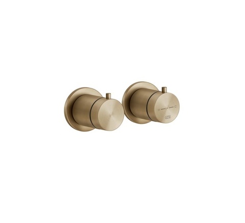Gessi 54234#726 SHOWER Термостат для душа на 2 выхода, внешняя часть, Warm Bronze Br.