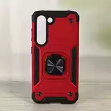 Противоударный чехол Strong Armour Case с кольцом для Samsung Galaxy S23 (Красный)