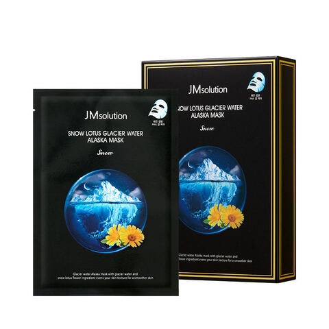 JM SOLUTION Маска для лица тканевая ЭКСТРАКТ ЛОТОСА И ЛЕДНИКОВЫЕ ВОДЫ АЛЯСКИ Snow Lotus Glacier Water Alaska Mask, 30 мл