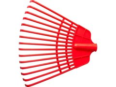 GRINDA GQ-15, 15 плоских зубцов размеры 350 х 40 х 310 мм, без черенка, первичный полиэтилен, веерные грабли (421879)