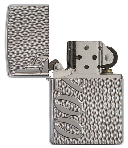 Зажигалка Zippo James Bond, прочный корпус Armor с покрытием High Polish Chrome, латунь/сталь