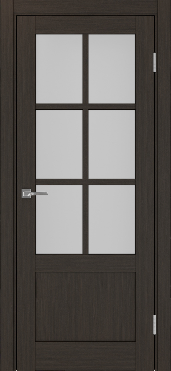 Дверь межкомнатная Оптима Порте Турин 541ПФ.2221, цвет венге, экошпон, стекло мателюкс