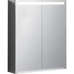 Зеркальный шкаф Geberit Option с подсветкой, две двери: B=60см, H=70см, T=15см, Тип штекера=CEE 7/16, с зеркальным покрытием снаружи, с зеркальным покрытием внутри и снаружи фото
