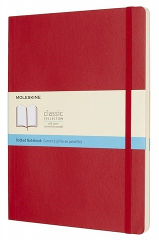 Блокнот Moleskine Classic Soft, цвет красный, пунктир