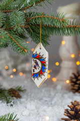 Елочная игрушка из фарфора 