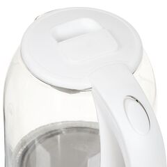 Чайник электрический Lofter, C01, белый, 2 л, 1500 Вт, скрытый нагревательный элемент, стекло