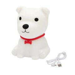 Ночник Щенок, 8xLED, USB, белый (LJC-148)
