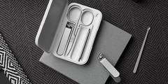 Набор Xiaomi Mijia Nail Clipper Five Piece Set MJZJD002QW, белый/серебристый, 5 предметов