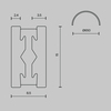 Шинопровод накладной/подвесной Maytoni Busbar trunkings flarity TRX154-SR-D650-B