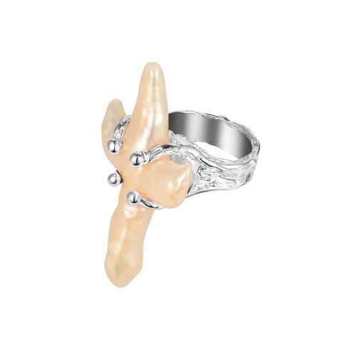 GINGER Кольцо Pearl cross