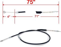 Трос сцепления для Harley Davidson Dyna / Touring / Softail / 180 см, ПВХ, черный, универсальный