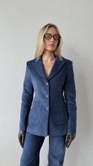 Пиджак вельветовый голубой