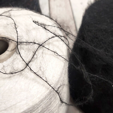 Вспушенная смесовка-стрейч MilleFili CIAONE 1200 черный