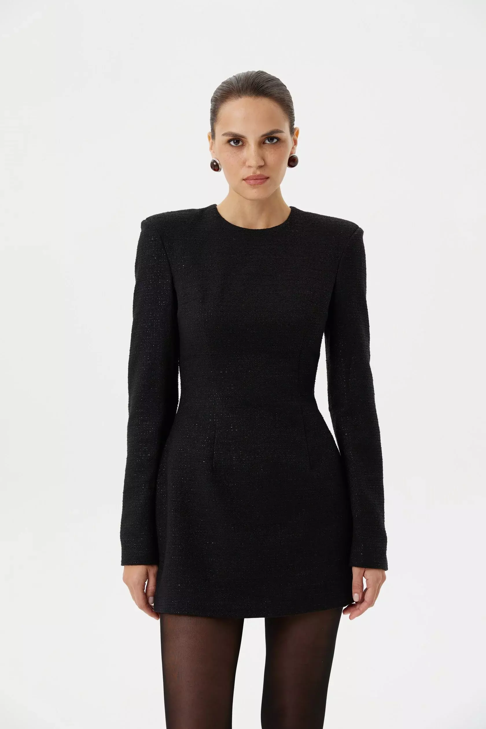 Платье с плечиками,Черный