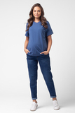 Футболка для беременных 18116 индиго