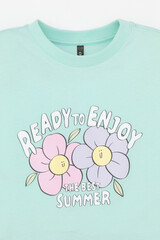 фуфайка  для девочки  КР 302696-1/зеленый ручей к541