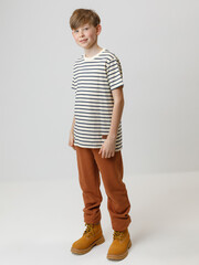 фуфайка  для мальчика  КР 302216/теплое молоко,полоска к622