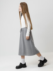 лонгслив  для девочки  КР 302673/белая лилия к605