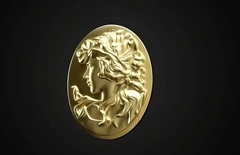 Силиконовый молд Камея Девушка № 21