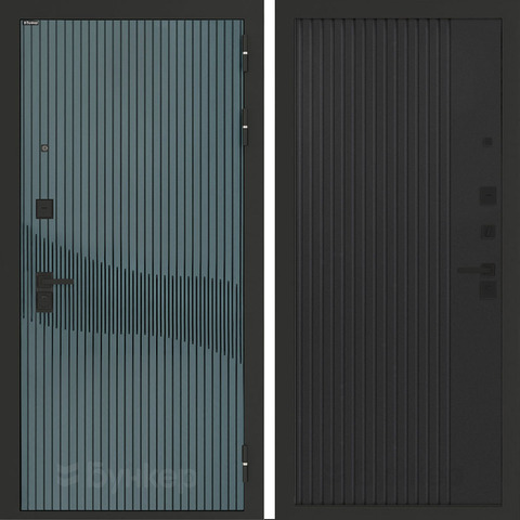 Входная металлическая дверь Бункер BN-13 Веллюто верде / Хомс Кварц черный