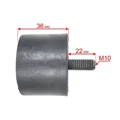 Подушка-опора DDE для виброплиты VP320-HK (Ø48х36мм) (шпилька М10х22мм) (резиновая ножка) (908-795-048)