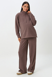 Костюм для беременных и кормящих 19194 тёмно-коричневый меланж