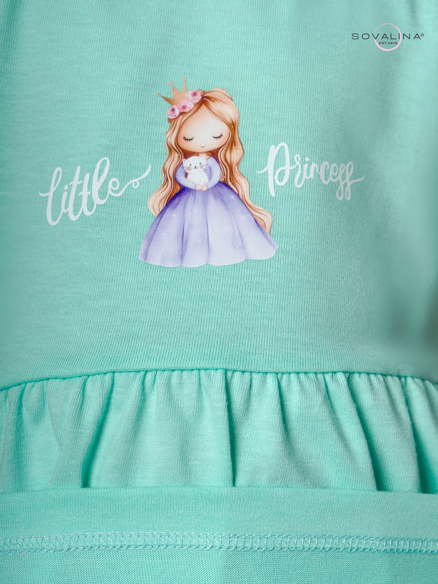 Платье Аленка к/р SG мятный Princess Л