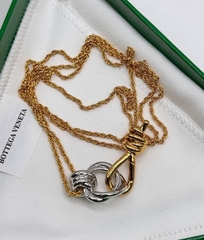 Браслет цепочка BOTTEGA с круглой подвеской lux