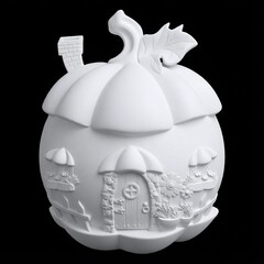 Силиконовый молд № 424 домик Тыква 2 D № 1 серия домики для гномов и фей)